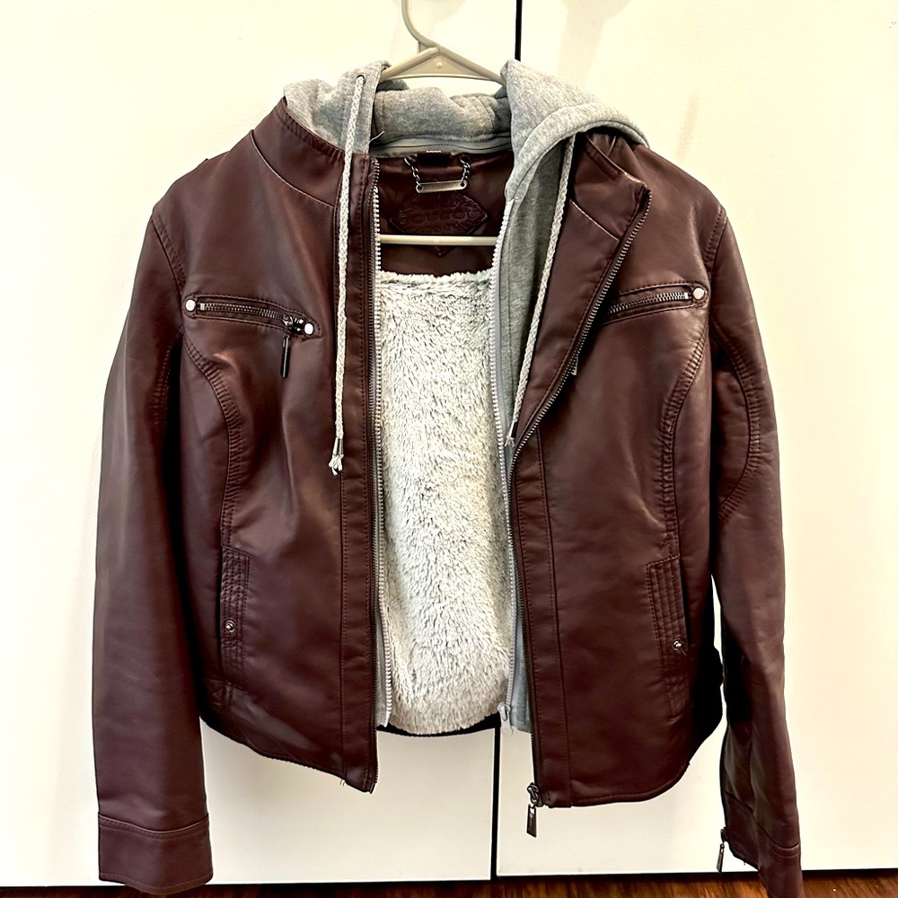 Sherpa / leather jacket